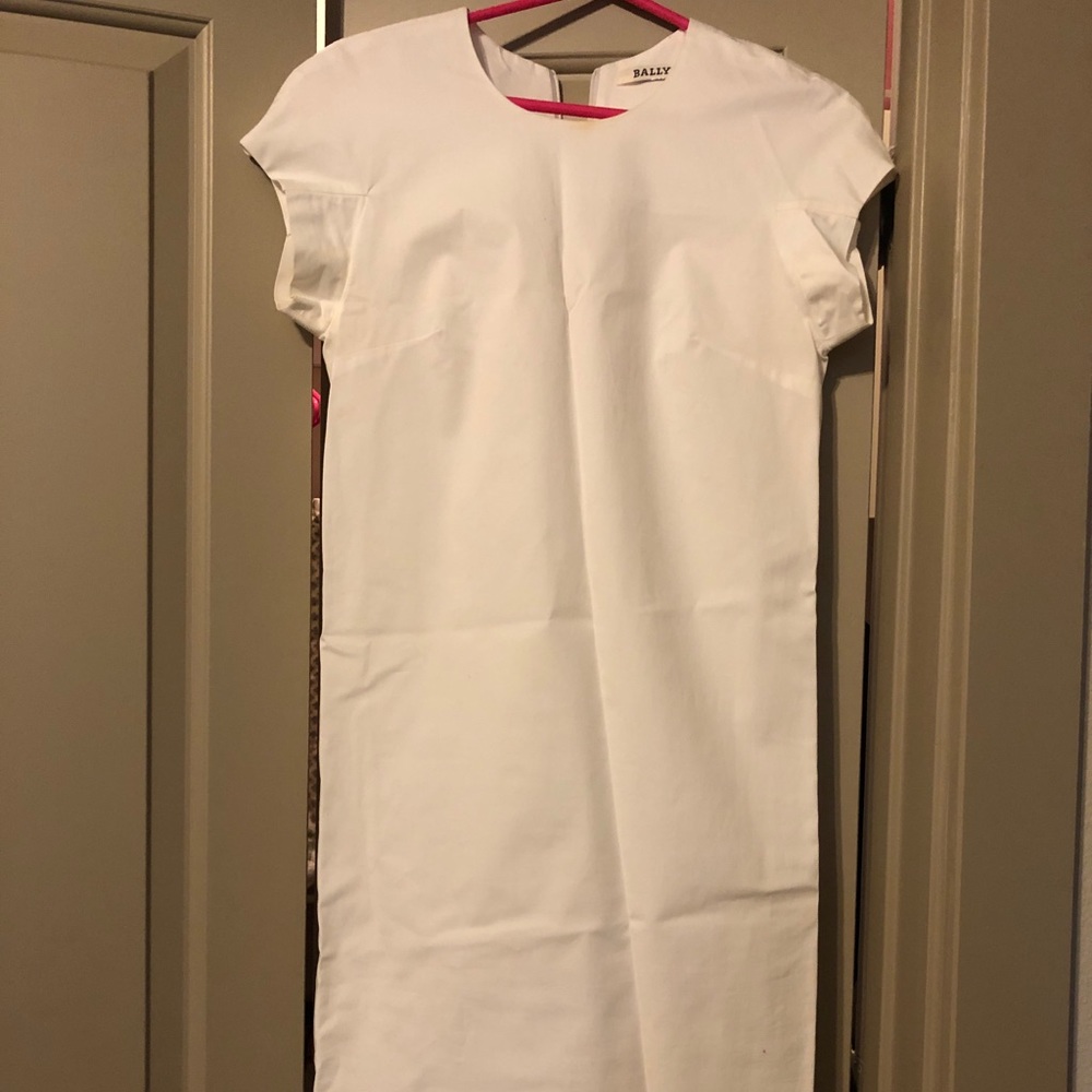 Bally white shift dress